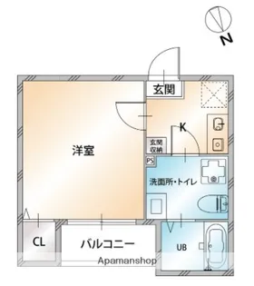 セイミ仲六郷【203号室】の間取り