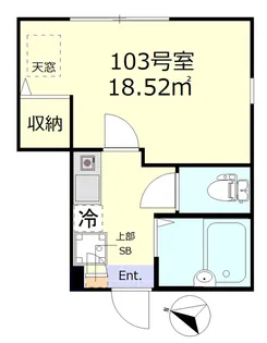 1Kの間取り画像