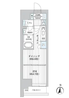 ライオンズフォーシア清澄白河【5階】の間取り