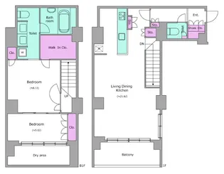 レジディア白金高輪【1階】の間取り