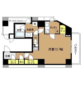 1Kの間取り画像