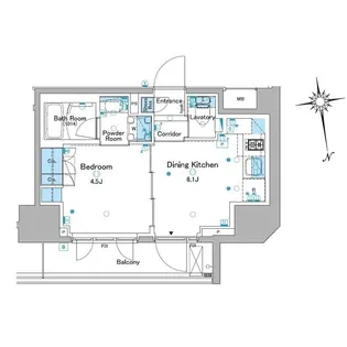 ルフォンプログレ品川大井【6階】の間取り