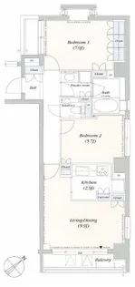 デュオフラッツ赤坂【4階】の間取り