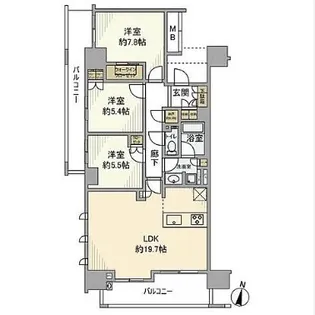 アトラス品川中延【2階】の間取り