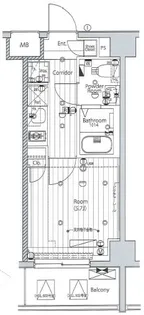 メイクス武蔵小杉Ⅱ【1階】の間取り