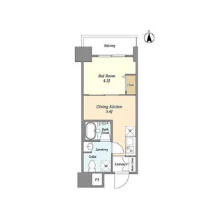 プライマル西大島駅前【10階】の間取り