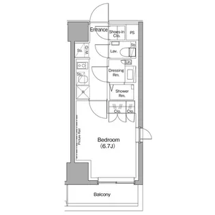 ザ・パークハビオ目黒桜邸【1階】の間取り