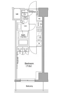 ザ・パークハビオ五反田【14階】の間取り