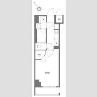 ケーディーエックスレジデンス豊洲【8階】の間取り