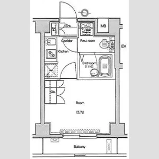 レイジオス品川【5階】の間取り