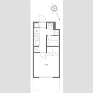 アジールコート東大井【4階】の間取り