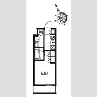 アジールコート東大井【4階】の間取り