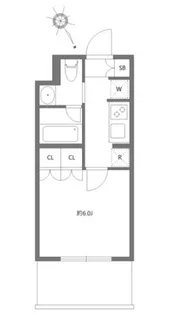 アジールコート東大井【2階】の間取り
