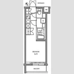 プレミアムキューブ不動前【2階】の間取り