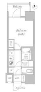 エスタート品川南大井【8階】の間取り