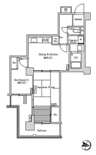 トリニティー芝浦【4階】の間取り