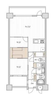 芝公園アパートメント【0404号室】の間取り