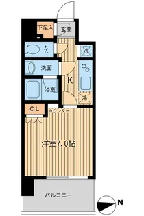 エルシア五反田【0202号室】の間取り