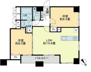 クロスレジデンス蒲田【15階】の間取り