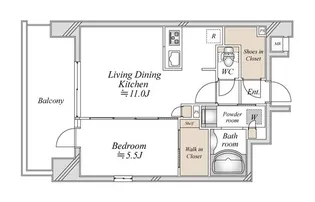 リテラス馬込【5階】の間取り