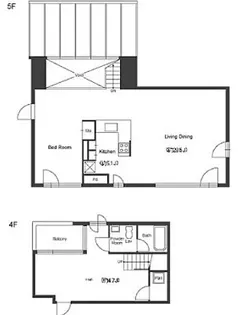 グランカーサ六本木【4階】の間取り