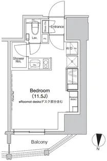 ザ・パークハビオ亀戸【11階】の間取り