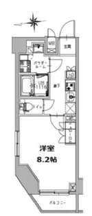 SーRESIDENCE三田慶大前【10階】の間取り