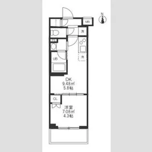 ハーモニーレジデンス蒲田アートヴィラ【2階】の間取り