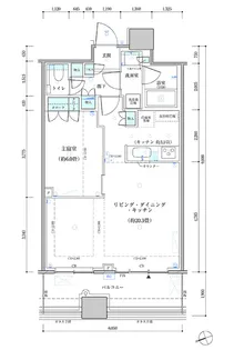 パークタワー勝どき サウス棟【14階】の間取り