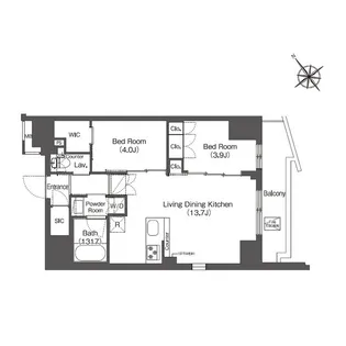 コンフォリア東大井Ⅰ【12階】の間取り
