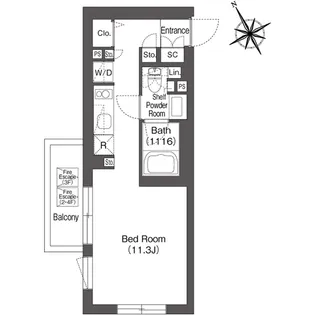 コンフォリア上目黒【2階】の間取り
