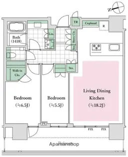 パークコート浜離宮ザタワー【31階号室】の間取り