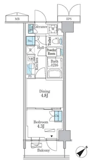 パークアクシス品川南大井パークフロント【8階】の間取り