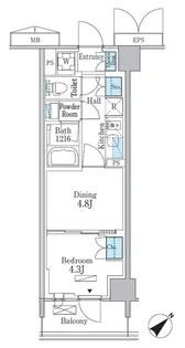 パークアクシス品川南大井パークフロント【3階】の間取り