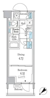 パークアクシス品川南大井パークフロント【5階】の間取り