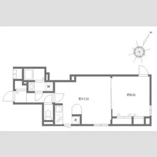 エルファーロ目黒Ⅰ【2階】の間取り