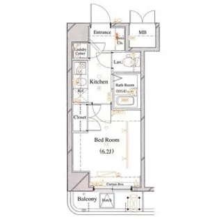 CYNTHIA FOURーD GOTANDAーWEST【3階】の間取り