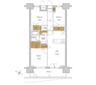 RJRプレシア東十条ガーデン【10階】の間取り