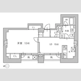 ルーチェ高輪【9階】の間取り