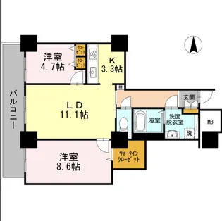 品川シーサイドビュータワー Ⅰ【9階】の間取り