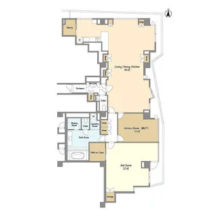 プレステージレジデンス白金長者丸【1階】の間取り