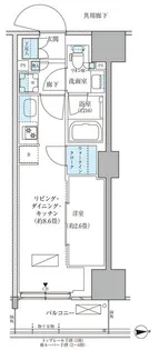 パークアクシス品川天王洲アイル【4階】の間取り