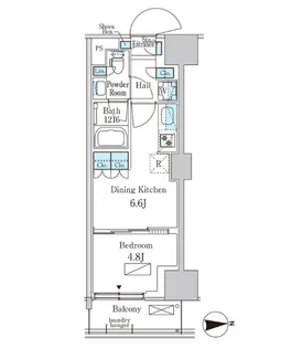 パークアクシス品川天王洲アイル【6階】の間取り