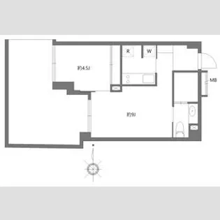 1LDKの間取り画像