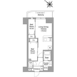 コンフォリア・リヴ豊洲キャナル【3階】の間取り