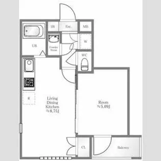 パレ・ホームズ新橋【3階】の間取り