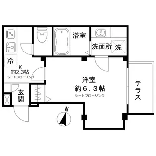 LANA FRUSIA【1階】の間取り