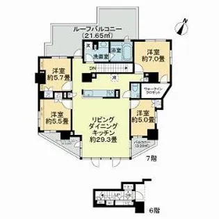 オープンレジデンシア南青山ウエストテラス【7階】の間取り