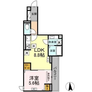 D PAINA 旭町【1階】の間取り