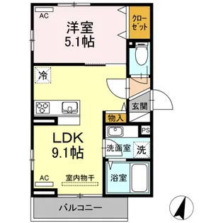 グランデュール A【3階】の間取り